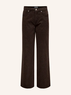 Only Jeansy Wide Leg braun brązowy
