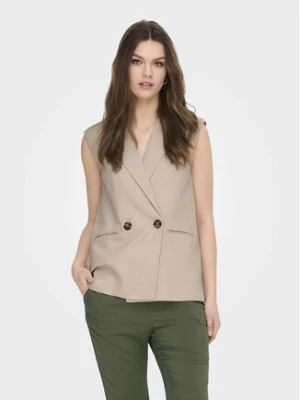 ONLY Kamizelka Caro 15278794 Beżowy Loose Fit