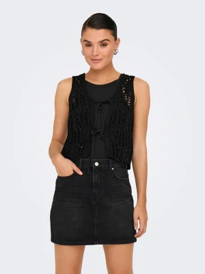 ONLY Kamizelka dzianinowa w kolorze czarnym rozmiar: L