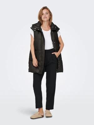 ONLY Kamizelka pikowana w kolorze ciemnobrązowym rozmiar: M