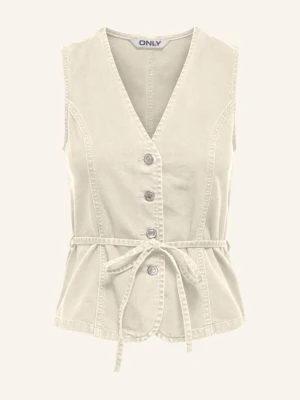 Only Kamizelka Typu Blezer beige ECRU