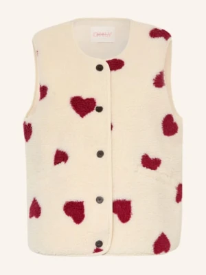 Only Kamizelka Z Pluszowego Materiału beige