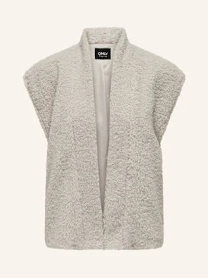 Only Kamizelka Z Pluszowego Materiału grau