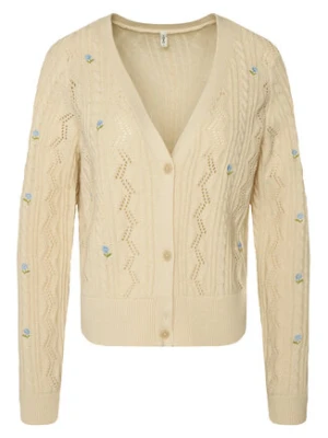 ONLY Kardigan Birtie 15363087 Beżowy Regular Fit