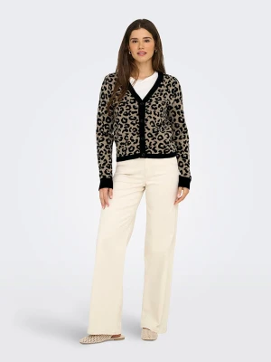 ONLY Kardigan w kolorze jasnobrązowo-czarnym rozmiar: XS
