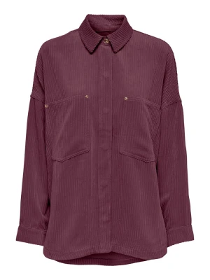 ONLY Koszula sztruksowa w kolorze bordowym rozmiar: M