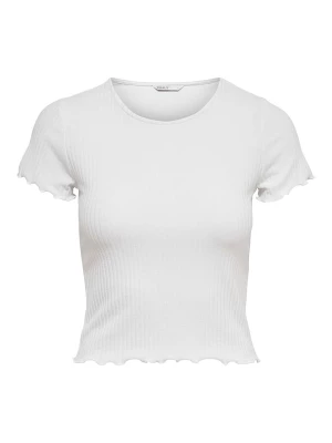 ONLY Koszulka "Emma" w kolorze białym rozmiar: L