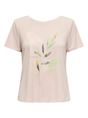 ONLY Koszulka "Free Life" w kolorze jasnoróżowym rozmiar: S