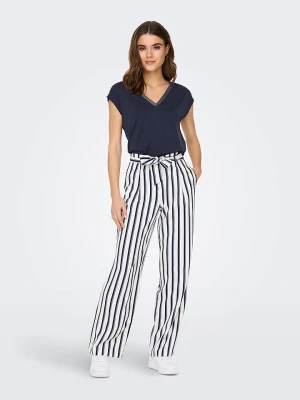 ONLY Koszulka "Free" w kolorze granatowym rozmiar: XS