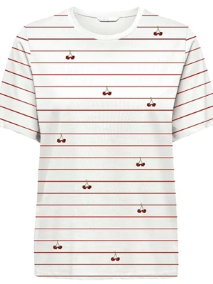 ONLY Koszulka "Kita" w kolorze białym rozmiar: S