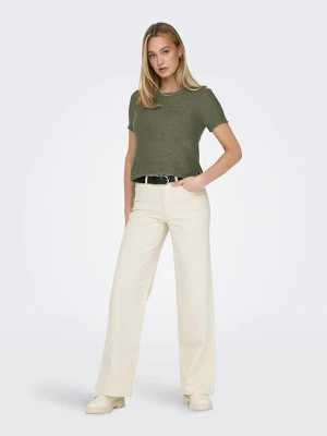 ONLY Koszulka "Sunny" w kolorze khaki rozmiar: M
