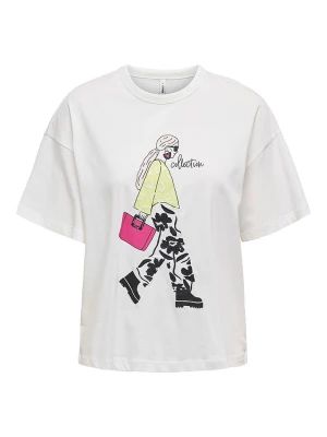 ONLY Koszulka "Tenna" w kolorze białym rozmiar: M