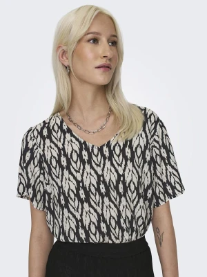 ONLY Koszulka w kolorze biało-czarnym rozmiar: S