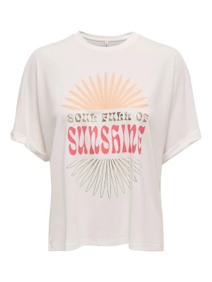 ONLY Koszulka w kolorze białym rozmiar: L