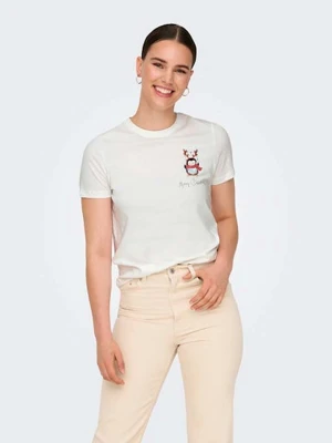 ONLY Koszulka w kolorze białym rozmiar: L