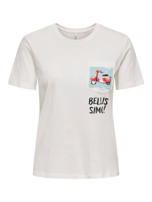 ONLY Koszulka w kolorze białym rozmiar: M