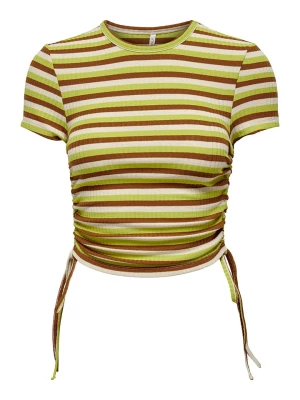 ONLY Koszulka "Wendy" w kolorze zielono-brązowym rozmiar: L