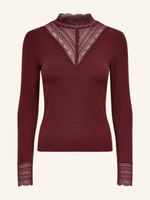 Only Koszulka Z Długim Rękawem Z Koronkowym Obszyciem rot