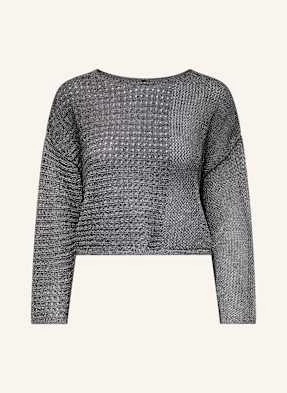 Only Krótki Sweter Z Błyszczącą Przędzą silber