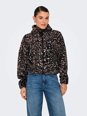 ONLY Kurtka polarowa w kolorze czarno-brązowym rozmiar: M