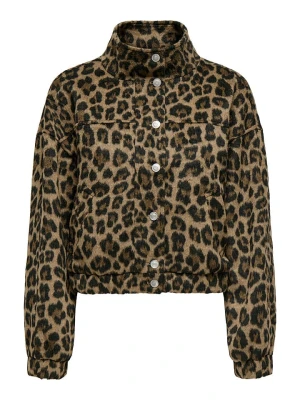 ONLY Kurtka polarowa w kolorze jasnobrązowo-czarnym rozmiar: L