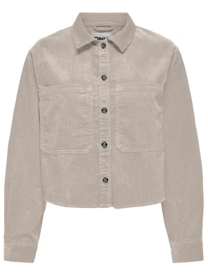 ONLY Kurtka sztruksowa w kolorze jasnoszarym rozmiar: S