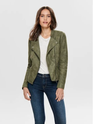 ONLY Kurtka z imitacji skóry Ava 15102997 Zielony Regular Fit