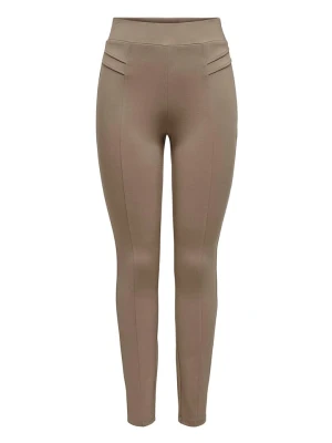 ONLY Legginsy "Nori" w kolorze jasnobrązowym rozmiar: L/L32
