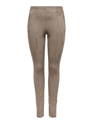 ONLY Legginsy w kolorze beżowym rozmiar: L