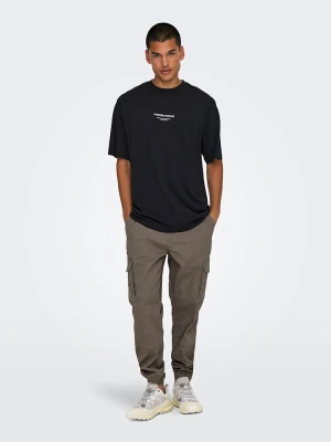 ONLY & SONS Bojówki "Carter" w kolorze szarobrązowym rozmiar: W28/L32