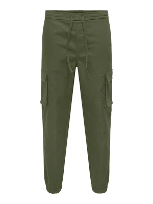 ONLY & SONS Bojówki "Garda" w kolorze ciemnozielonym rozmiar: M