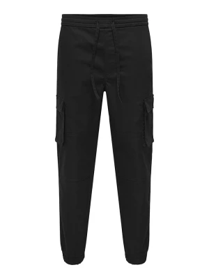 ONLY & SONS Bojówki "Garda" w kolorze czarnym rozmiar: L