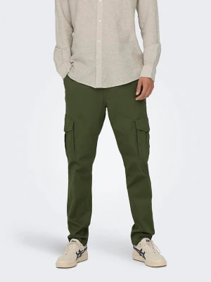 ONLY & SONS Bojówki w kolorze khaki rozmiar: W32/L32