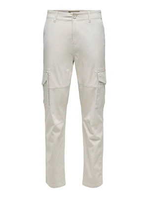 ONLY & SONS Bojówki w kolorze kremowym rozmiar: W28/L32