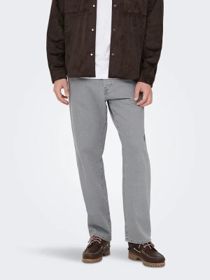 ONLY & SONS Dżinsy "Sedge" - Regular fit - w kolorze szarym rozmiar: W28 / L32