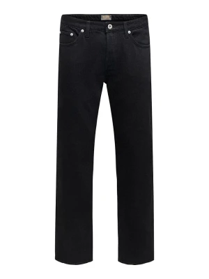 ONLY & SONS Dżinsy - Straight fit - w kolorze czarnym rozmiar: W33 / L34
