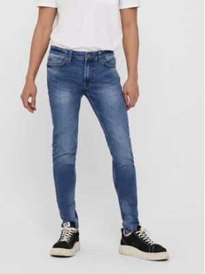 Only & Sons Jeansy Warp 22018256 Granatowy Skinny Fit