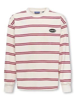 ONLY & SONS Junior Bluza "Andrew" w kolorze kremowo-czerwonym rozmiar: 158 / 164