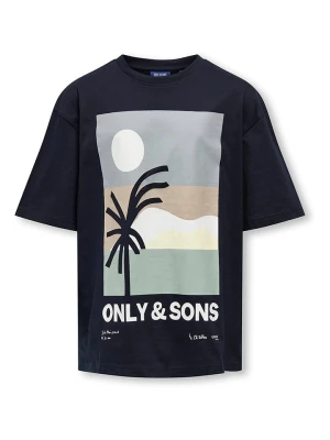 ONLY & SONS Junior Koszulka "Artsy" w kolorze granatowym rozmiar: 146/152