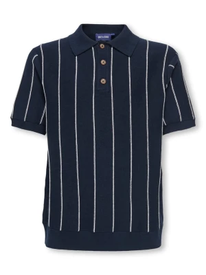 ONLY & SONS Junior Koszulka polo "Saim" w kolorze granatowym rozmiar: 122/128