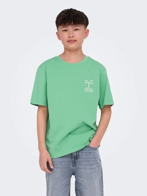 ONLY & SONS Junior Koszulka "Summer life" w kolorze zielonym rozmiar: 146/152