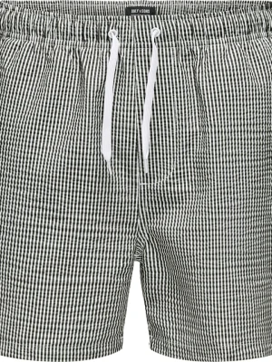 ONLY & SONS Junior Szorty kąpielowe "Ted" w kolorze czarnym rozmiar: 158