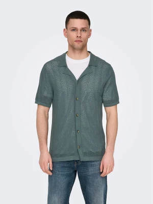 ONLY & SONS Kardigan "Diego" w kolorze turkusowym rozmiar: XXL