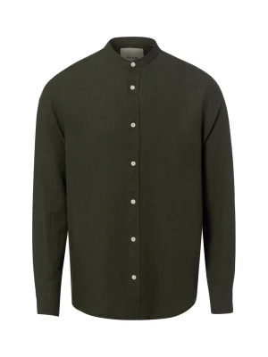 Only&Sons koszula codzienna z lnu Mężczyźni Slim Fit len zielony Only & Sons