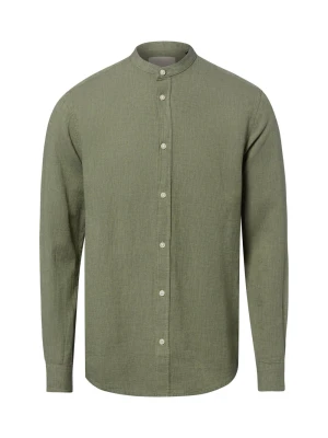 Only&Sons koszula codzienna z lnu Mężczyźni Slim Fit len zielony Only & Sons