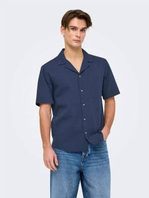 ONLY & SONS Koszula "Eye resort" w kolorze granatowym rozmiar: XL