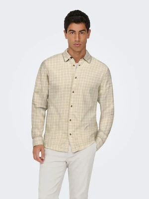 ONLY & SONS Koszula - Regular fit - w kolorze beżowym rozmiar: M