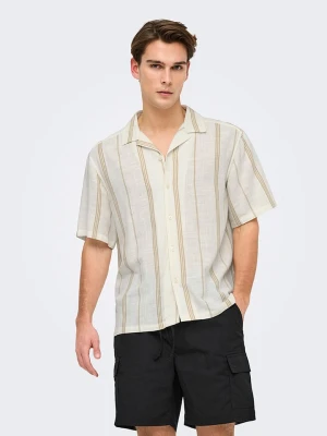 ONLY & SONS Koszula - Regular fit - w kolorze kremowym rozmiar: XL