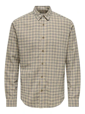 ONLY & SONS Koszula - Regular fit - w kolorze szarobrązowym rozmiar: S