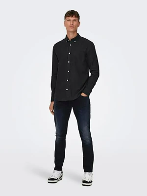 ONLY & SONS Koszula - Slim fit - w kolorze czarnym rozmiar: M